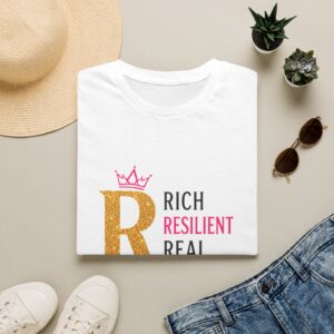 Rich Resilient Real Rare Crown R Name Tee - China Styles