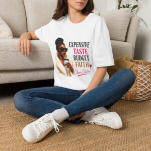 Alternative view of Expensive Taste Budget Faith Glam Coffee Tee - CHINA STYLES